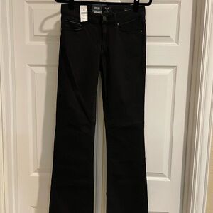 NWT Barneys New York Black Midrise Flare Jeans